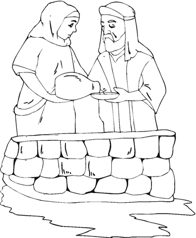 Abraham And Sarah  Coloring Page